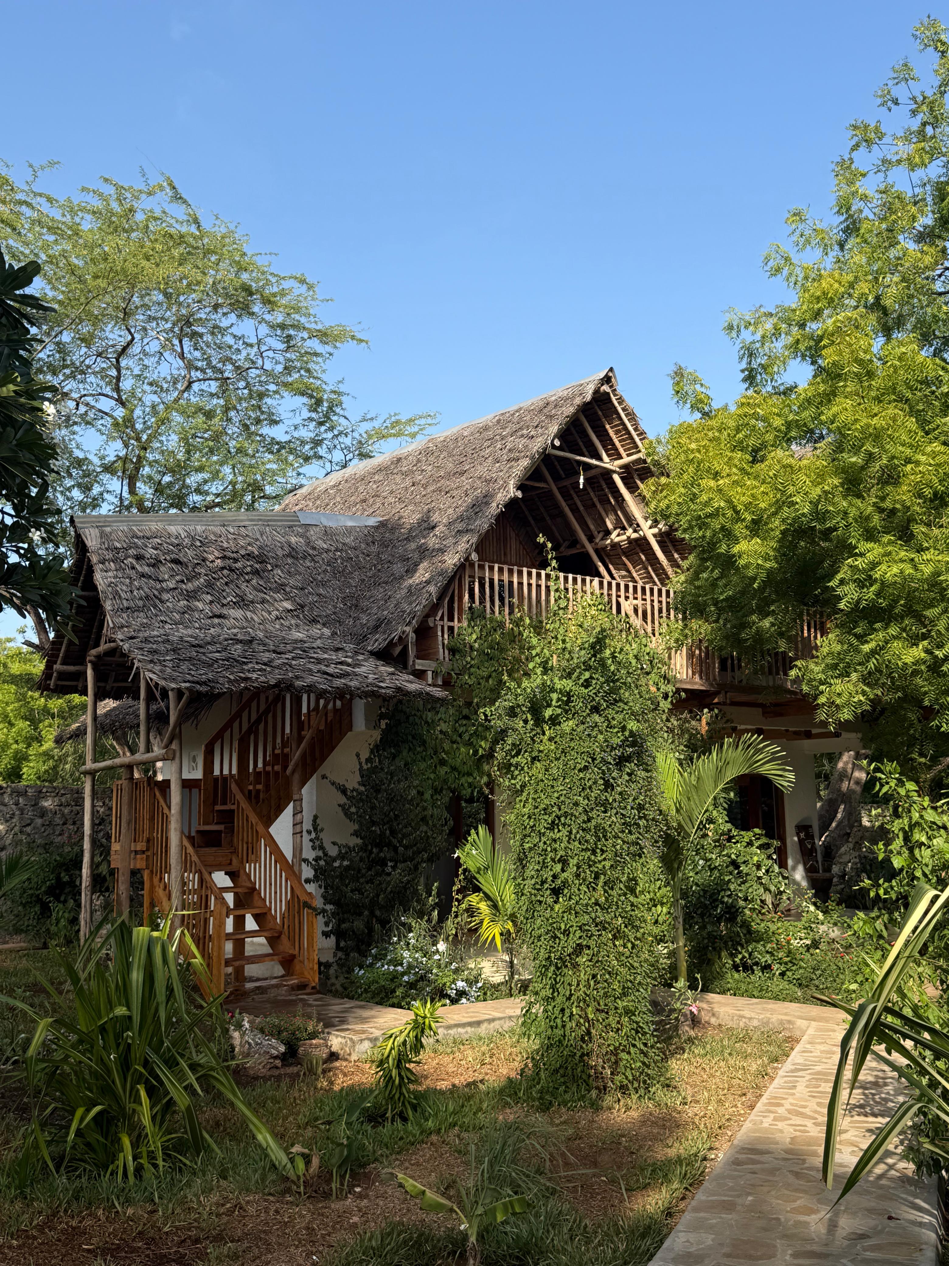 Treehouse cottage with makuti roof